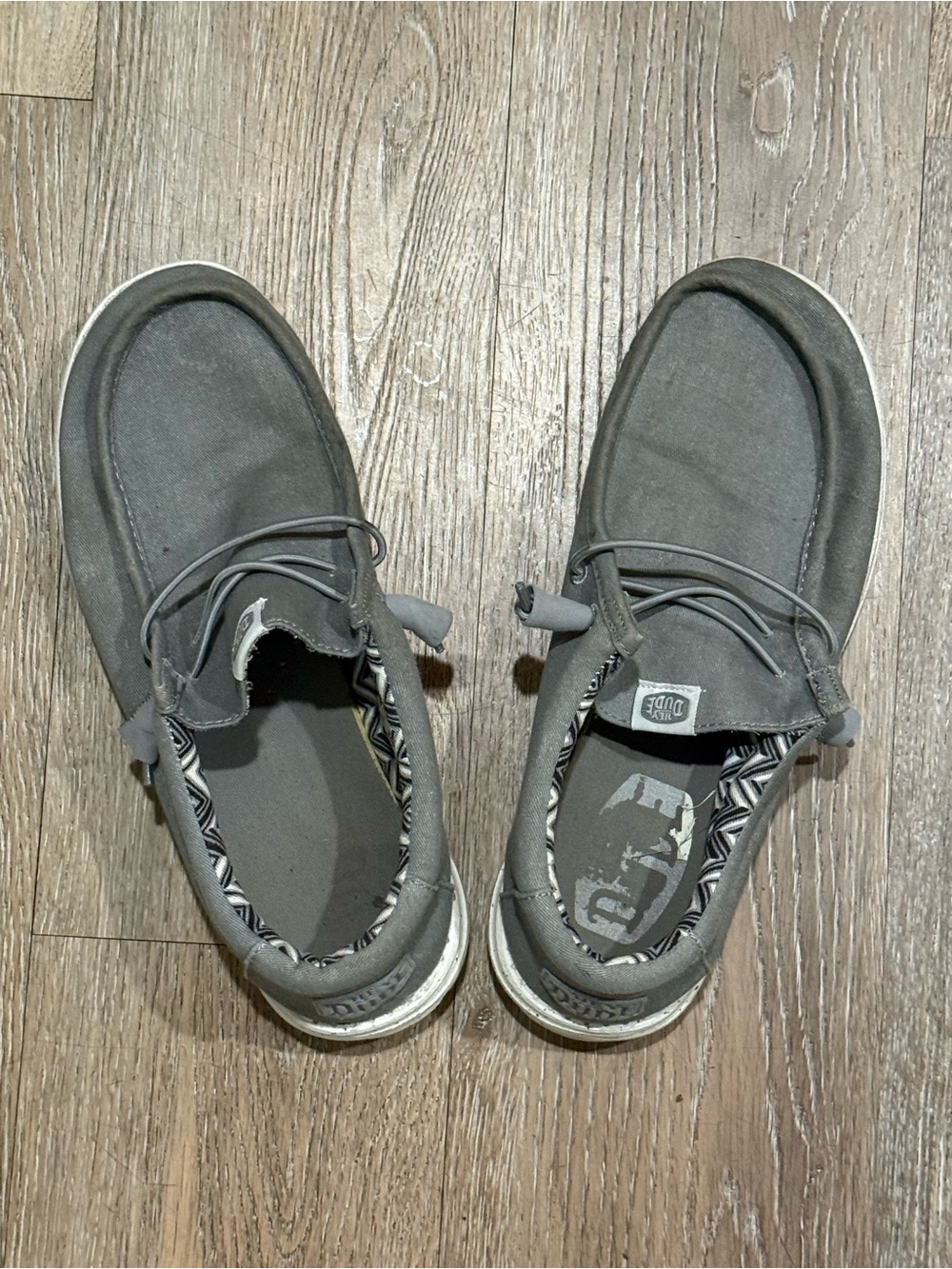 Hey Dude mens Wally Slip-On Shoes in Gray